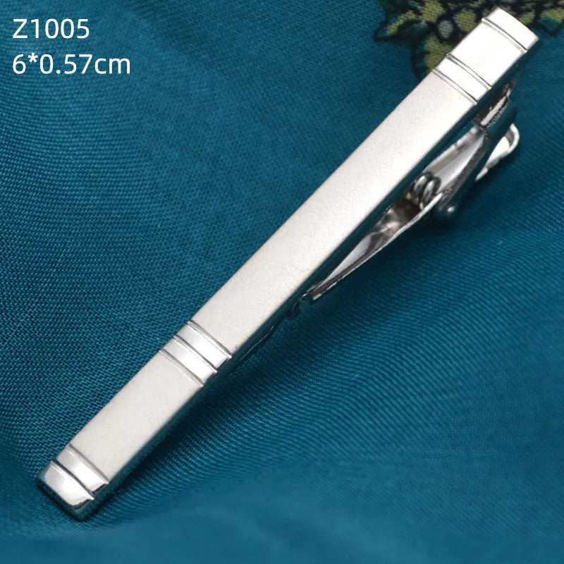 Polished Silver Tone Tie Clip | Classic Gents