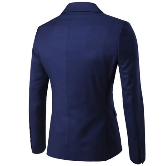 Solid Three-Piece Business Suit | Classic Gents