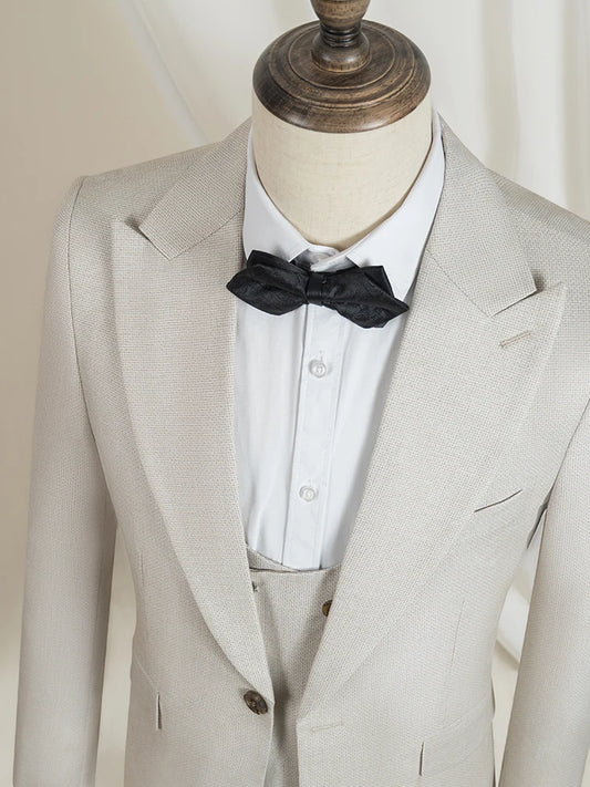 Beige Slim-Fit Three-Piece Suit — product image 2