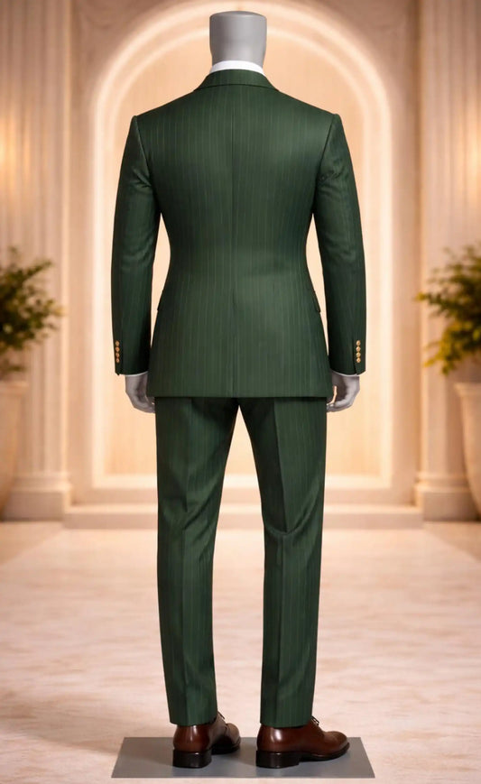 Dark Green Pinstripe Suit — product image 2