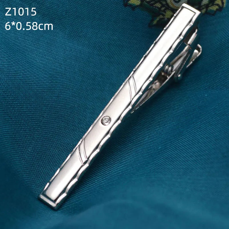 Polished Silver Tone Tie Clip | Classic Gents