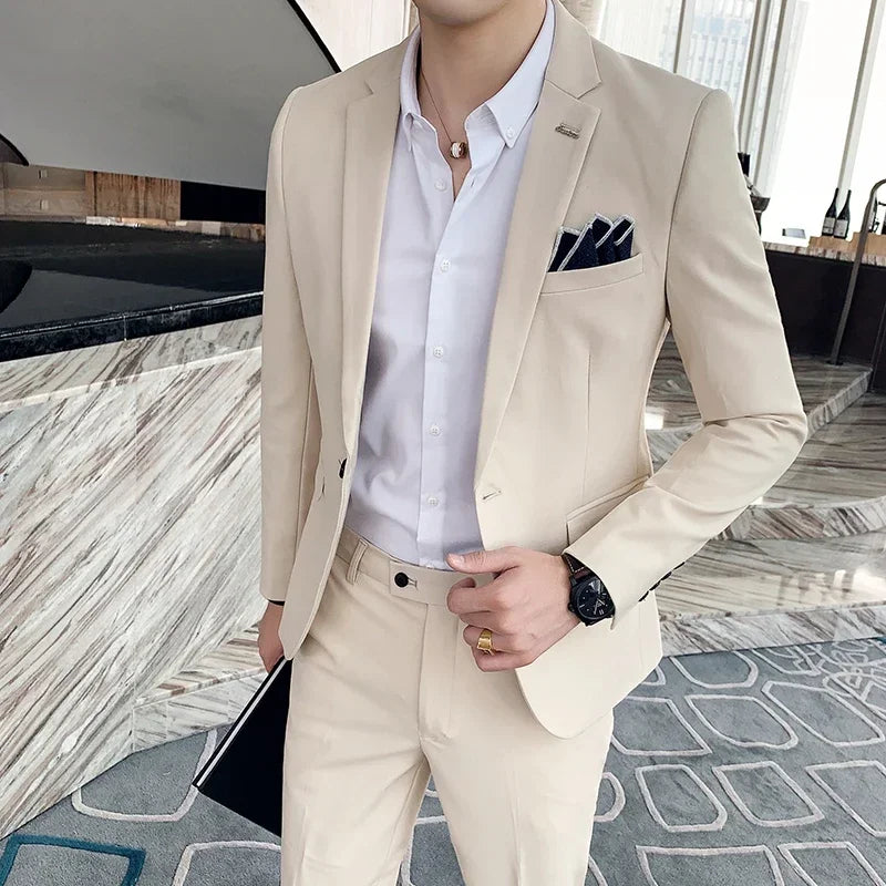 Men’s Tailored Two-Piece Business Suit | Classic Gents