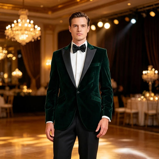 Velvet Peak-Lapel Blazer — product image 1