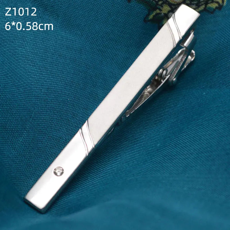 Polished Silver Tone Tie Clip | Classic Gents