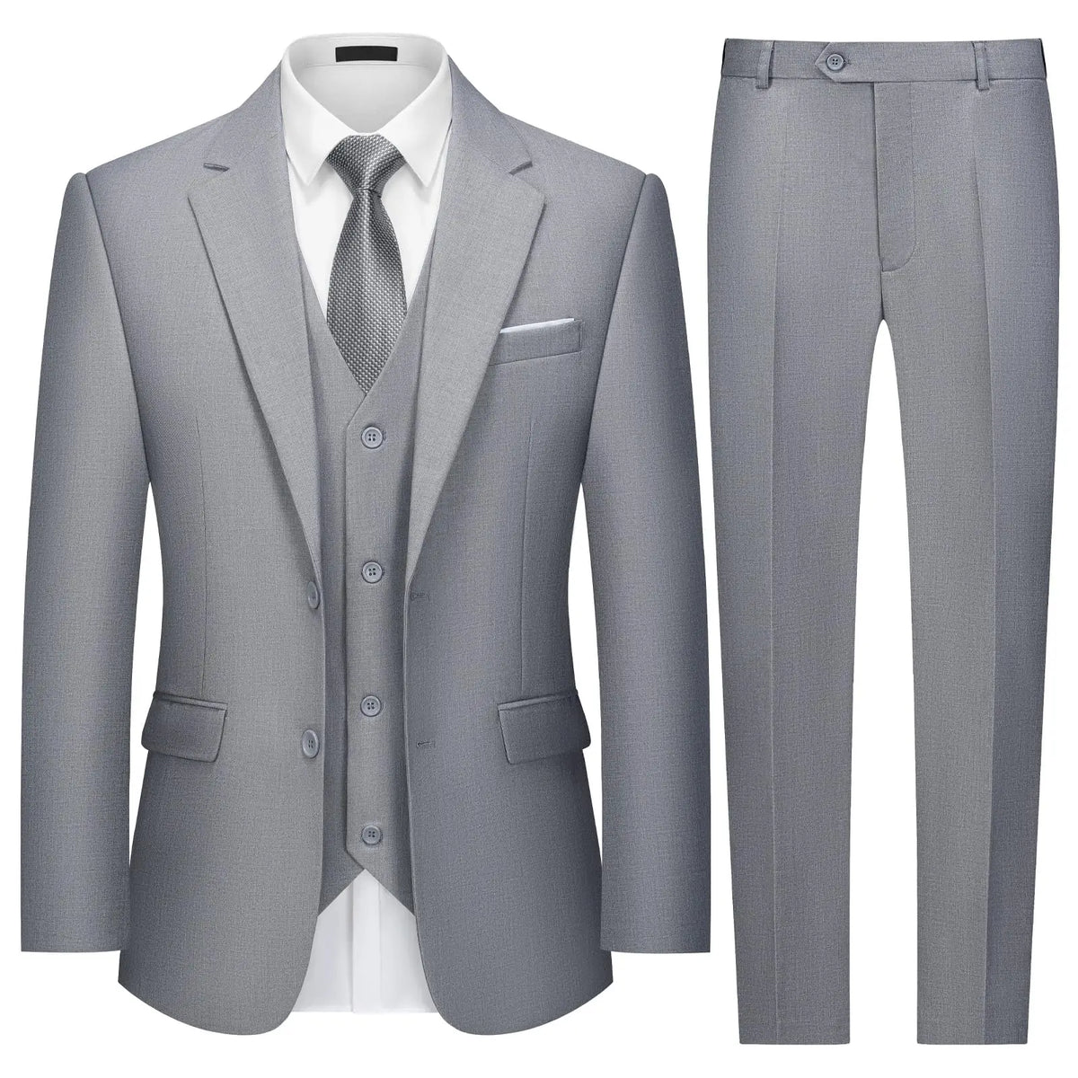 Solid Three-Piece Formal Suit — product image 7