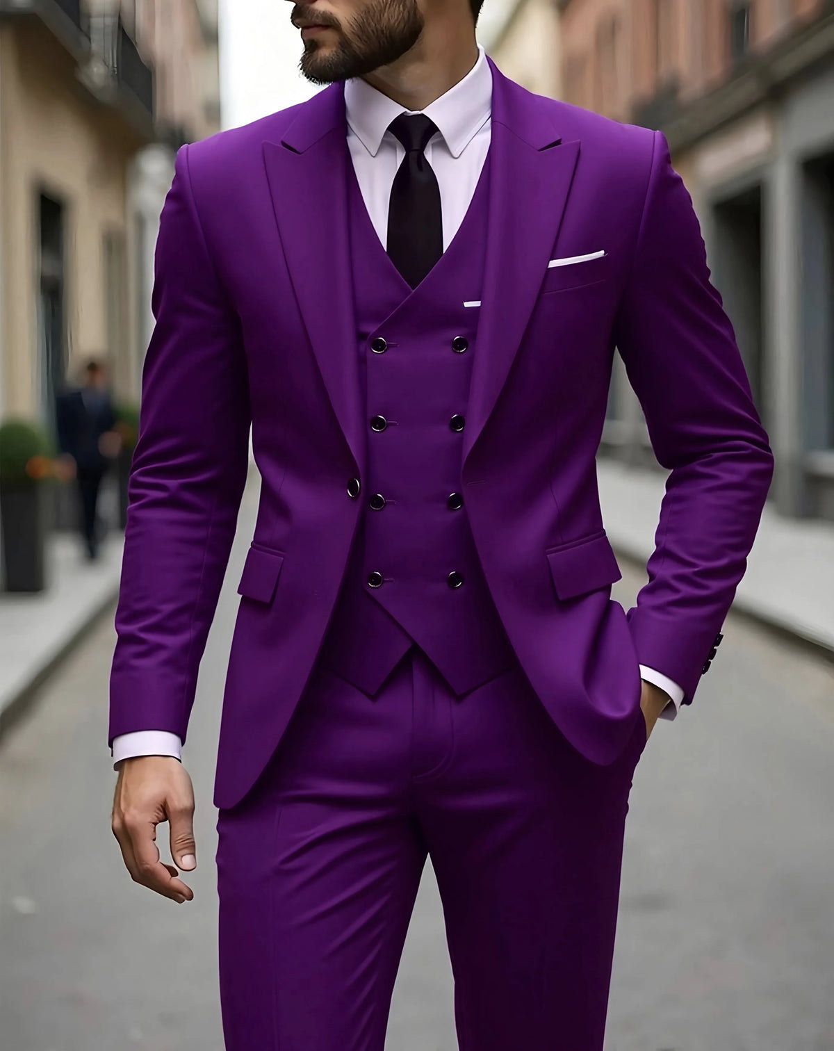 Slim-Fit Notched-Lapel Three-Piece Suit — product image 9