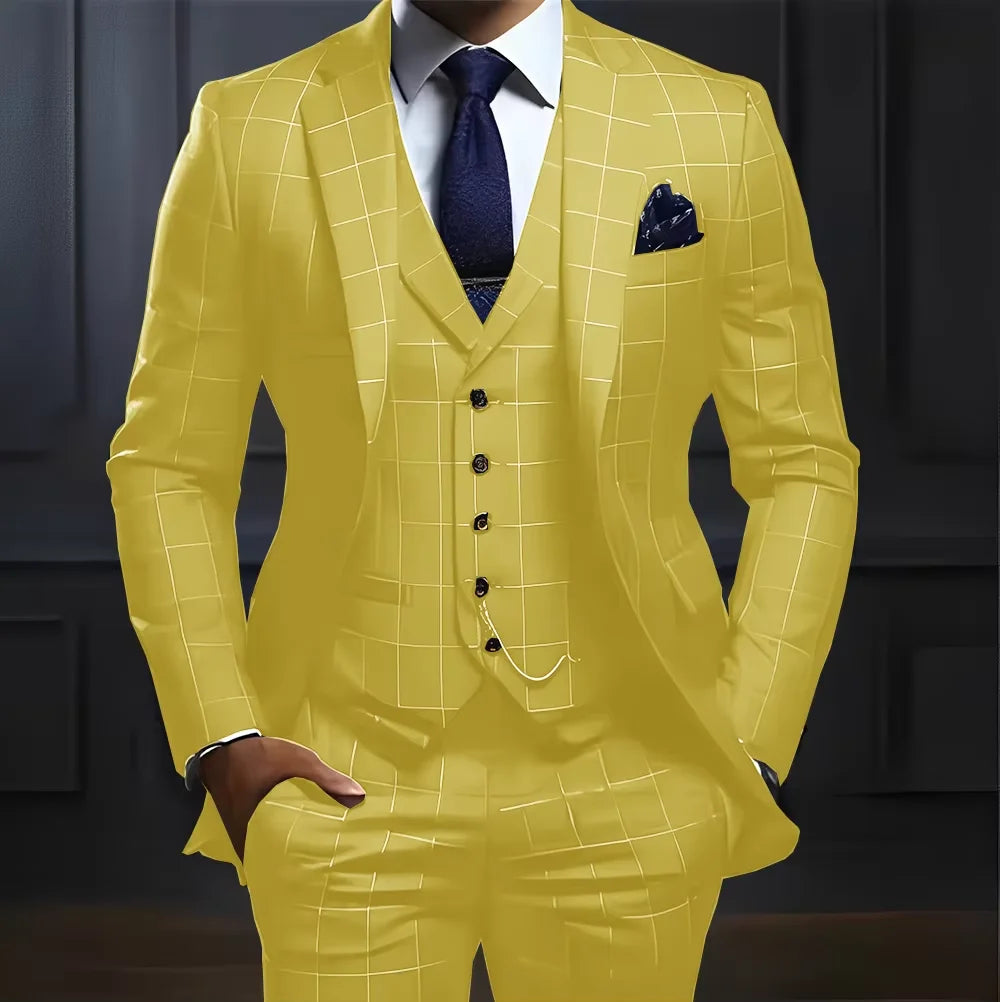 Navy Plaid Three-Piece Suit — product image 9