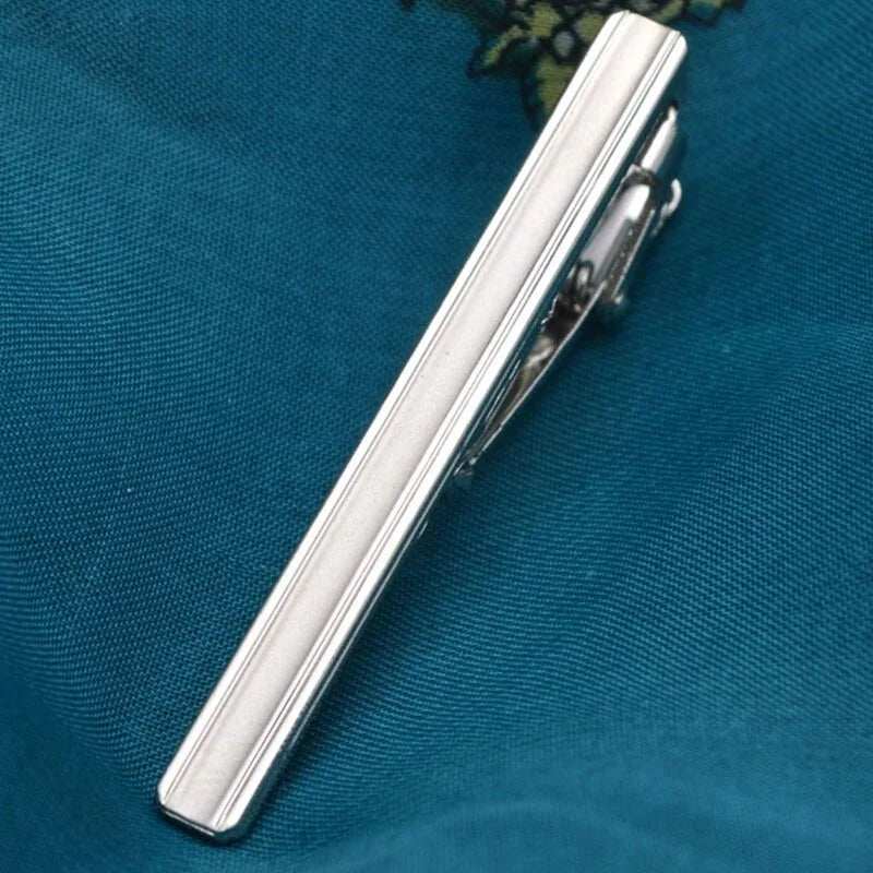 Polished Silver Tone Tie Clip | Classic Gents