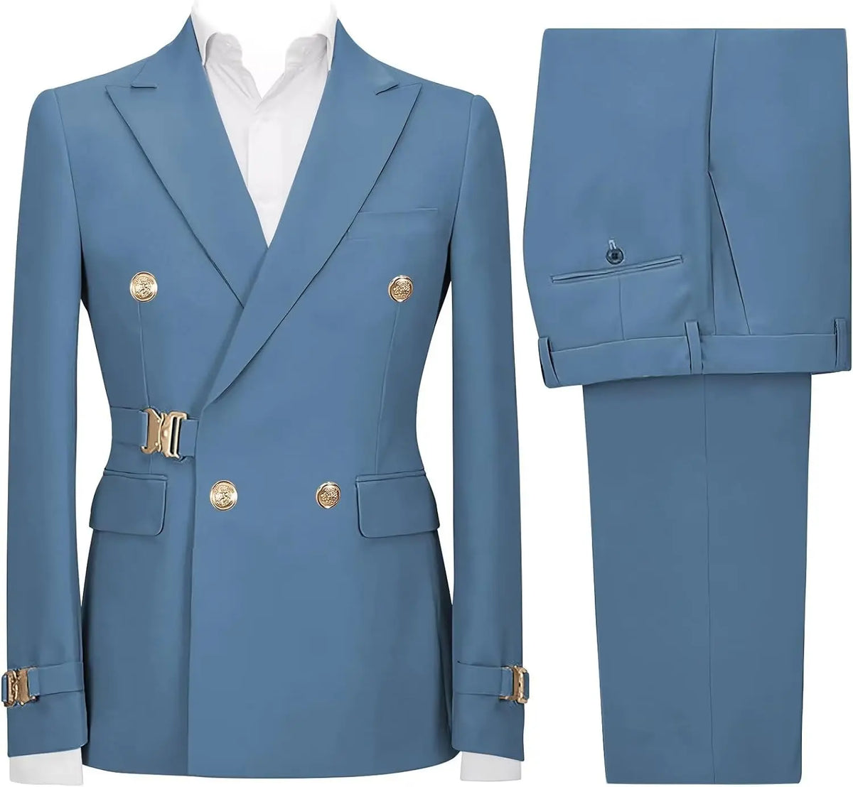 Slim-Fit Double-Breasted Suit — product image 19