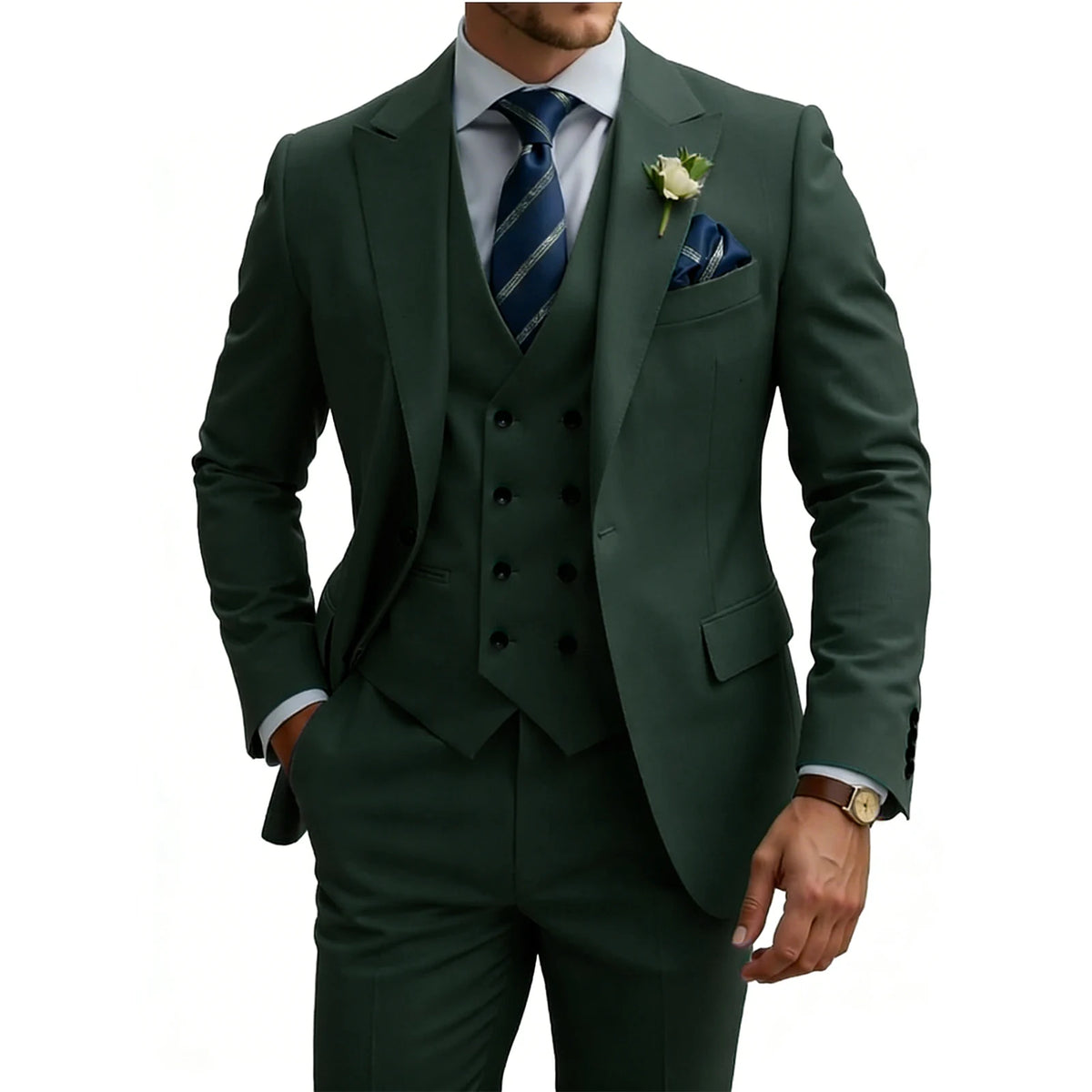 Men’s Slim-Fit Three-Piece Formal Suit | Classic Gents