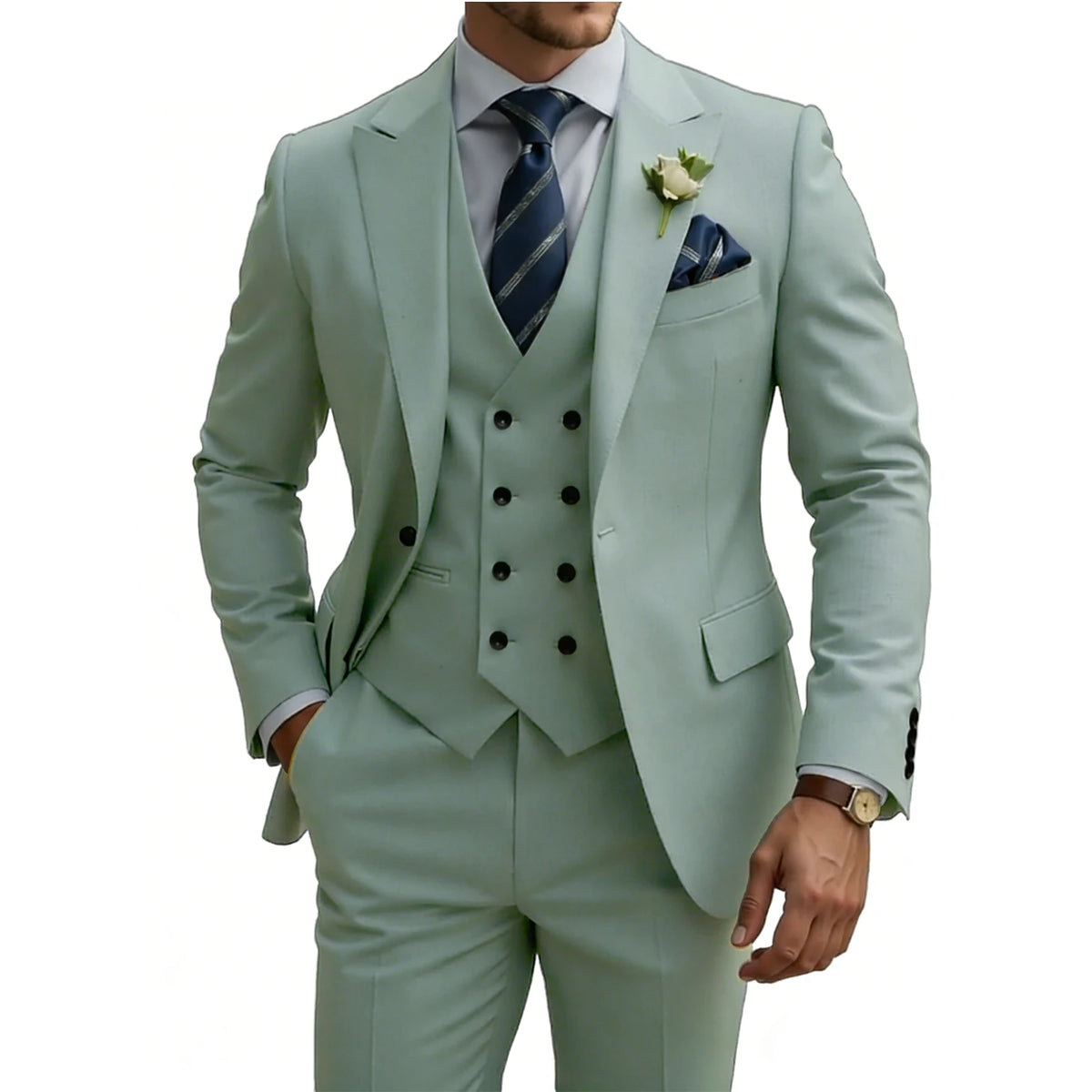 Men’s Slim-Fit Three-Piece Formal Suit | Classic Gents