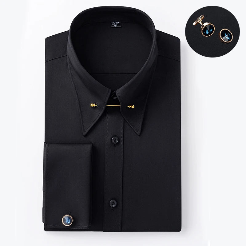 Collar-Pin French Cuff Shirt — product image 3