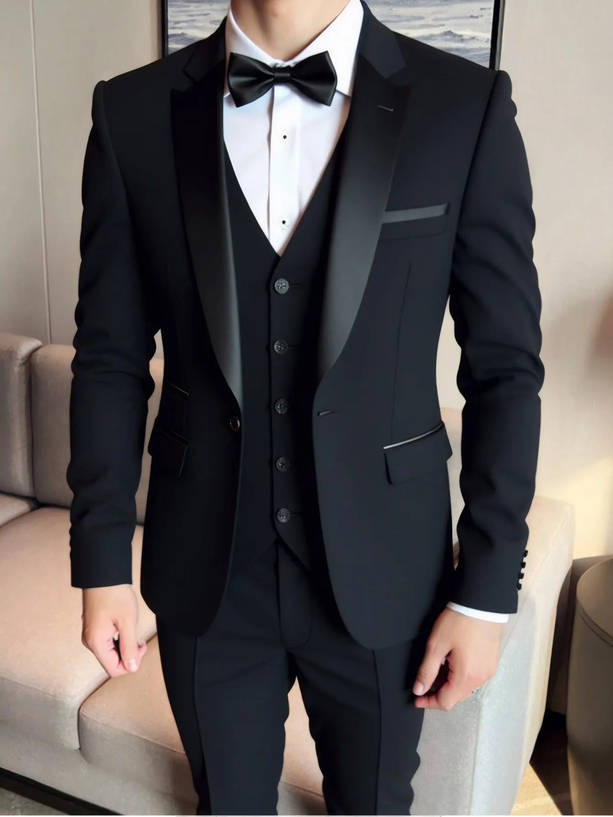 Classic Beige Three-Piece Business Suit | Classic Gents