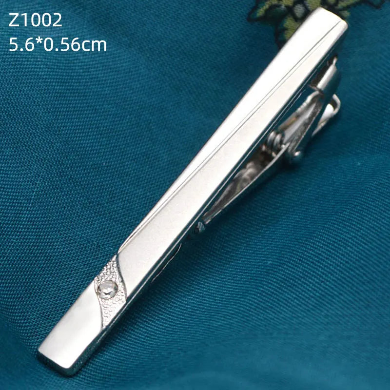 Polished Silver Tone Tie Clip | Classic Gents