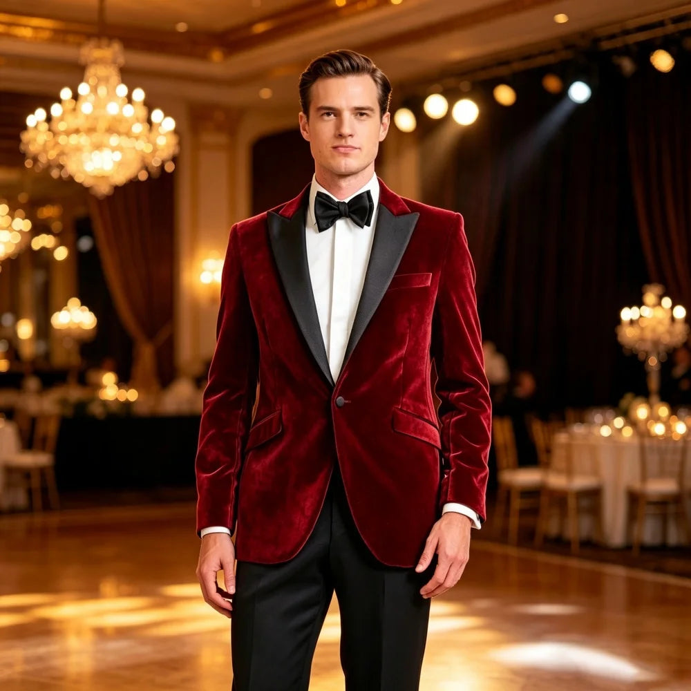 Velvet Peak-Lapel Blazer — product image 6