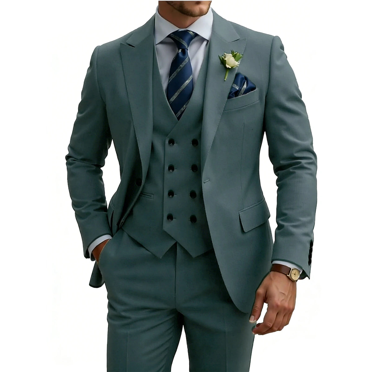 Men’s Slim-Fit Three-Piece Formal Suit | Classic Gents