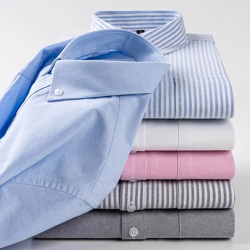 Solid Cotton Oxford Shirt — product image 1