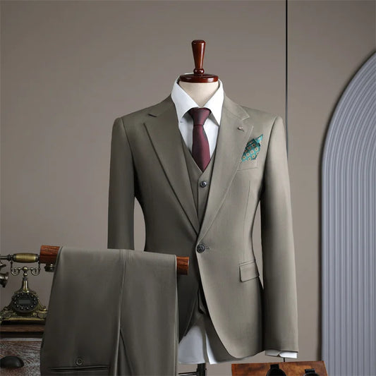 Grey Two-Piece Business Suit | Classic Gents