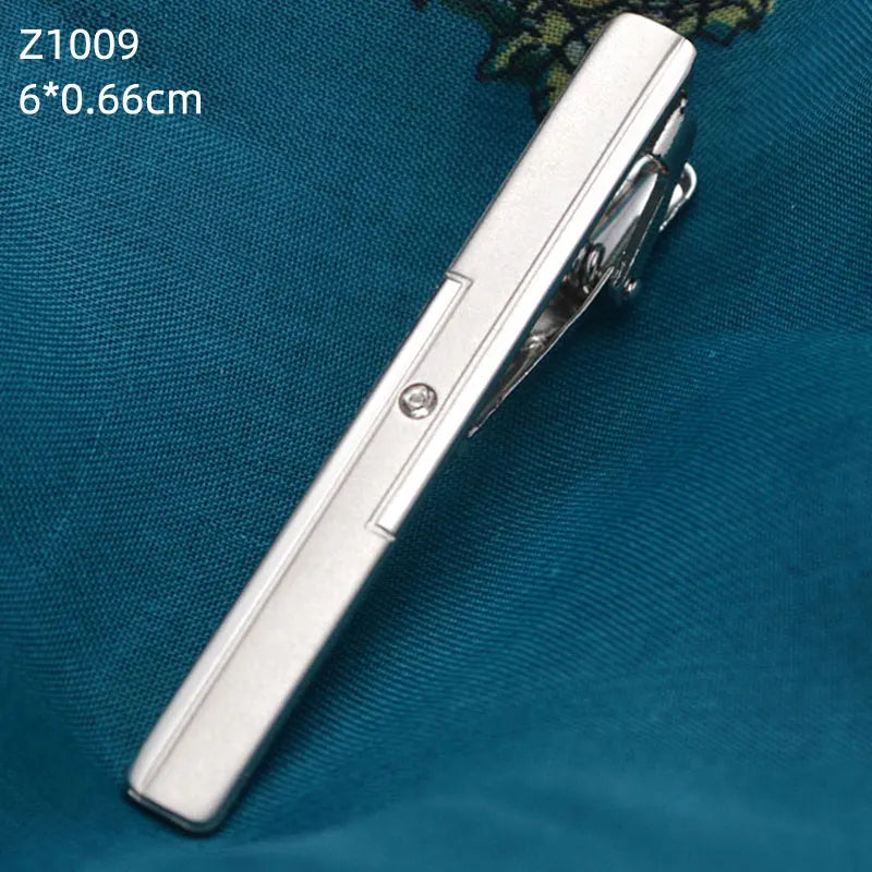 Polished Silver Tone Tie Clip | Classic Gents