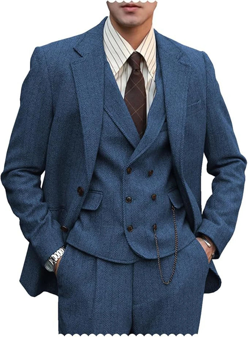 Men’s Tweed Three-Piece Suit | Classic Gents