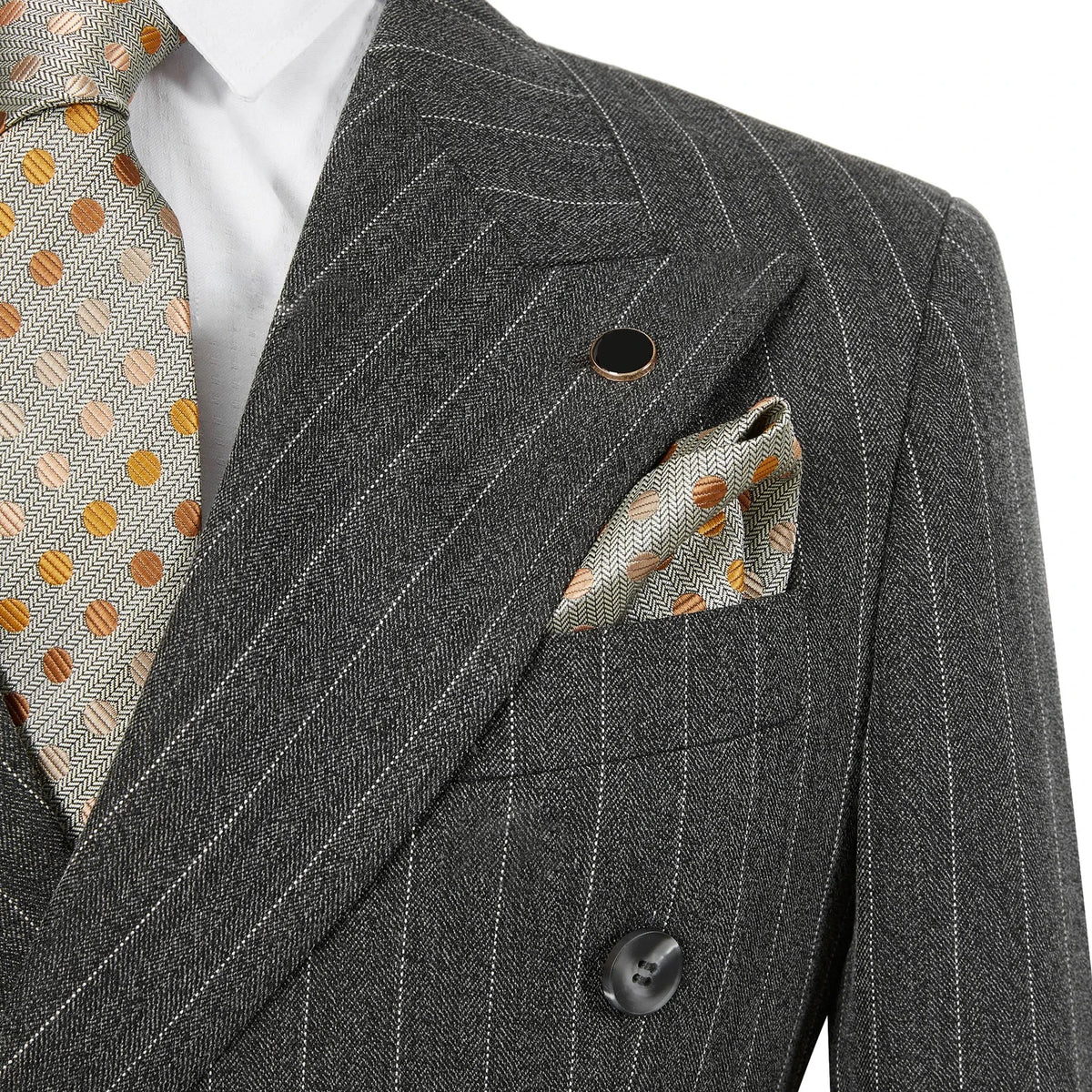 Striped Double-Breasted Two-Piece Suit — product image 2
