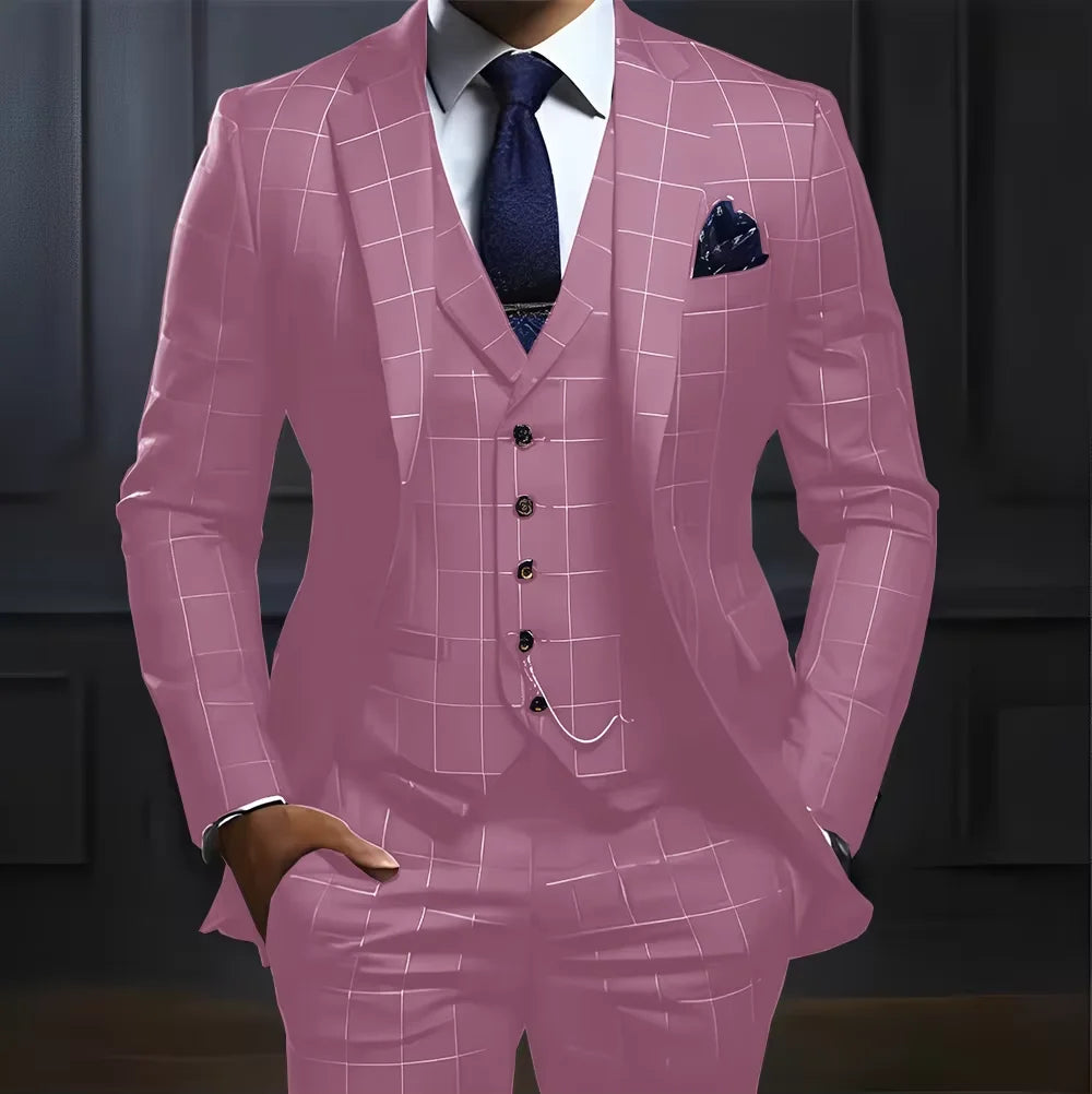 Navy Plaid Three-Piece Suit — product image 8