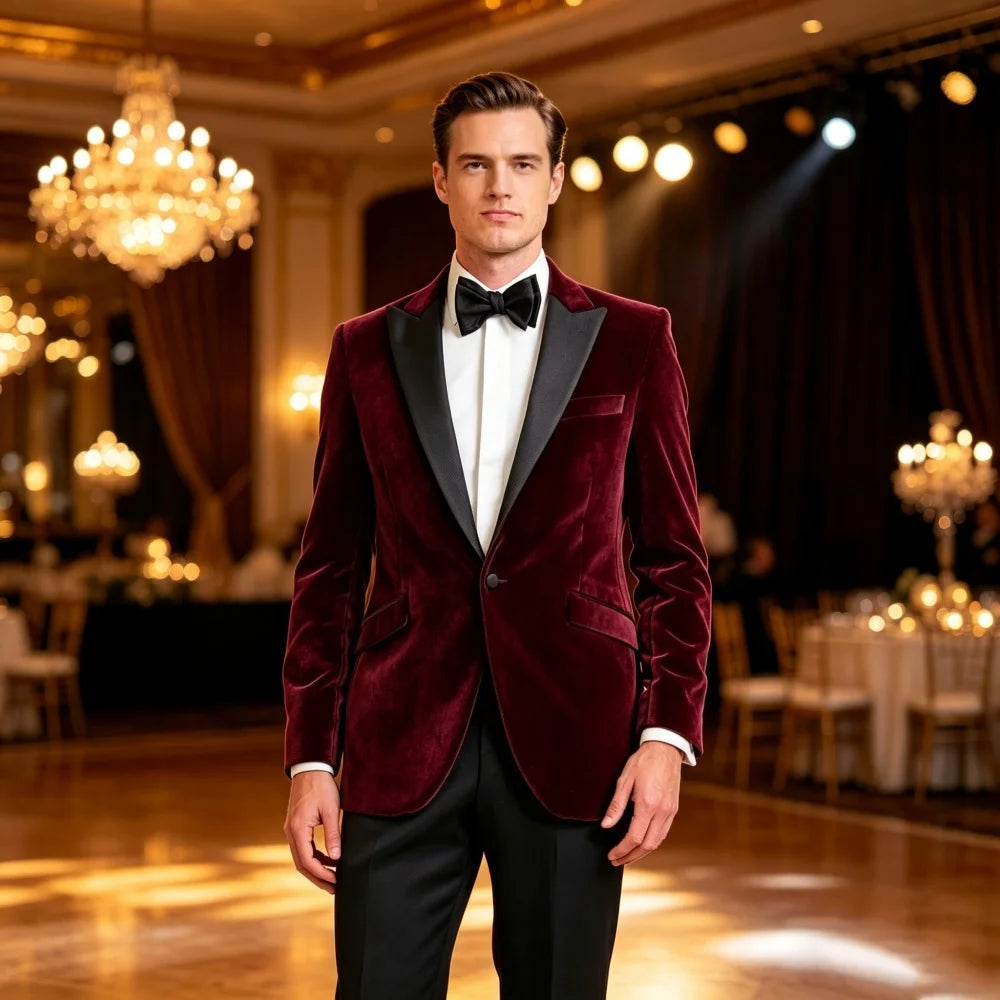 Velvet Peak-Lapel Blazer — product image 7