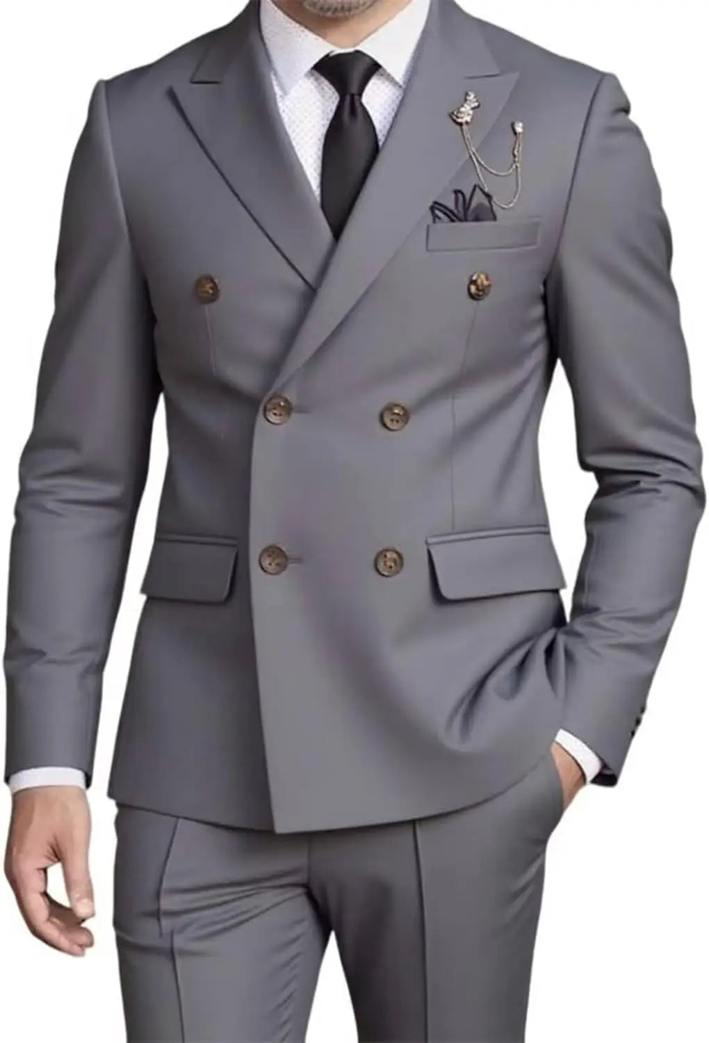 Six-Button Double-Breasted Suit — product image 4