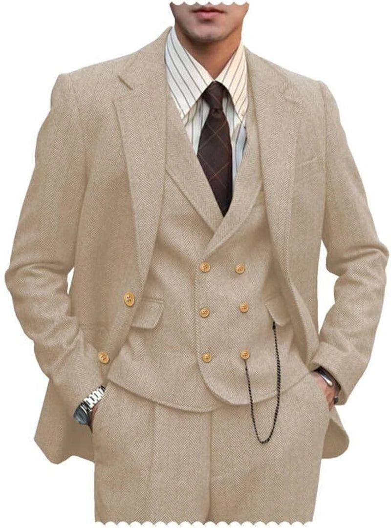 Men’s Tweed Three-Piece Suit | Classic Gents
