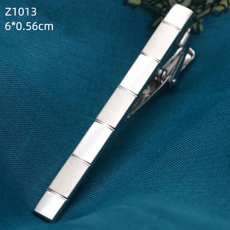 Polished Silver Tone Tie Clip | Classic Gents