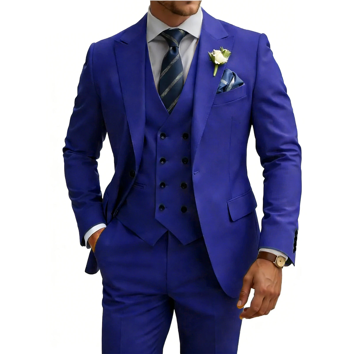 Men’s Slim-Fit Three-Piece Formal Suit | Classic Gents