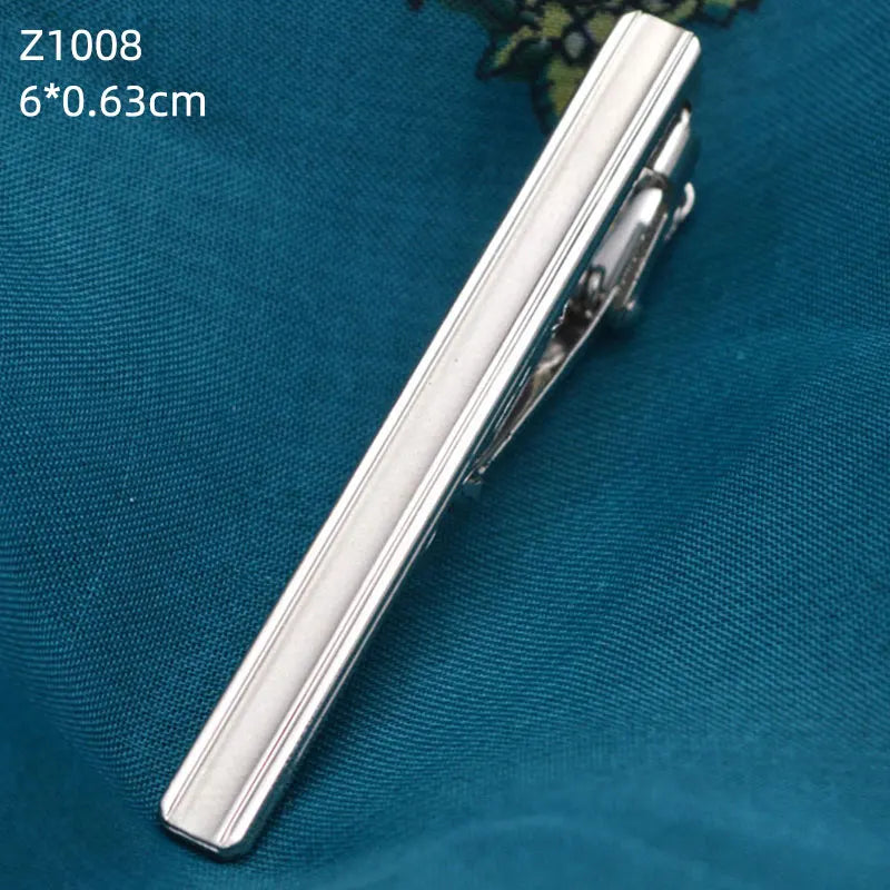 Polished Silver Tone Tie Clip | Classic Gents