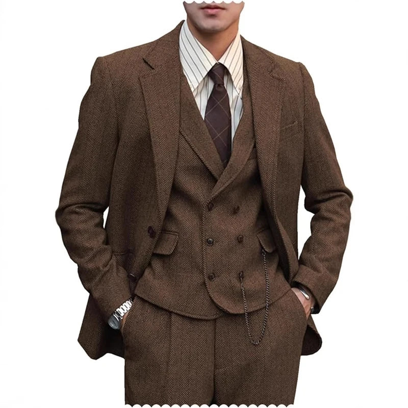 Men’s Tweed Three-Piece Suit | Classic Gents