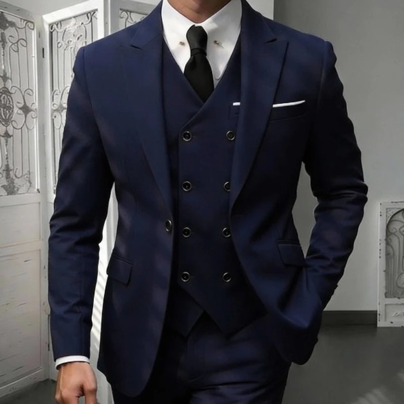 Slim-Fit Notched-Lapel Three-Piece Suit — product image 4