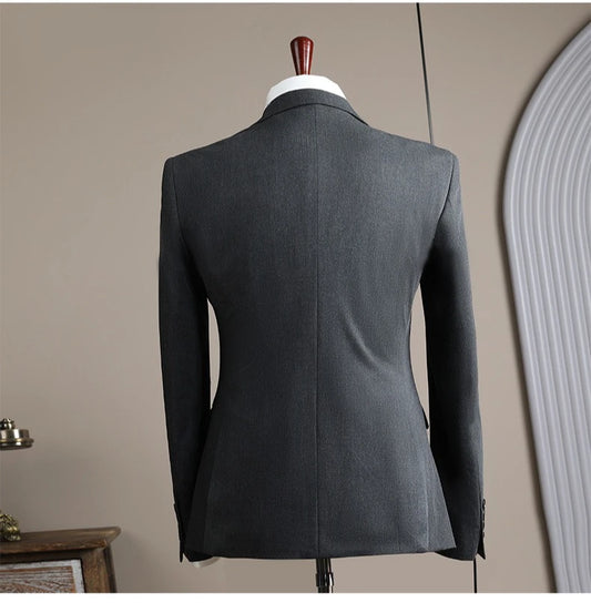 Grey Two-Piece Business Suit | Classic Gents