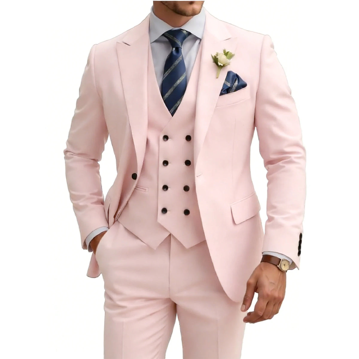 Men’s Slim-Fit Three-Piece Formal Suit | Classic Gents