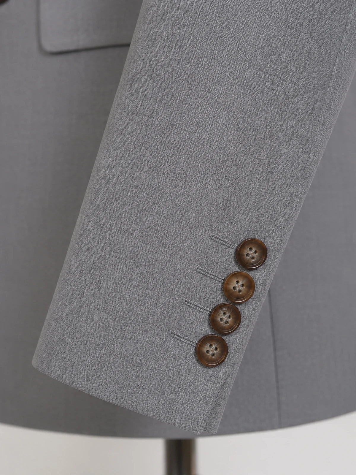 Men’s Oat-Grey Double-Breasted Two-Piece Suit | Classic Gents