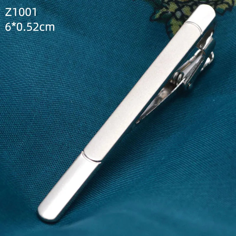 Polished Silver Tone Tie Clip | Classic Gents