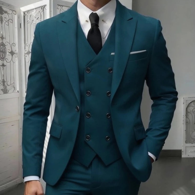 Slim-Fit Notched-Lapel Three-Piece Suit — product image 6