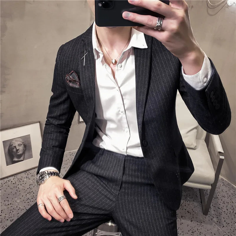 Men’s Tailored Two-Piece Business Suit | Classic Gents