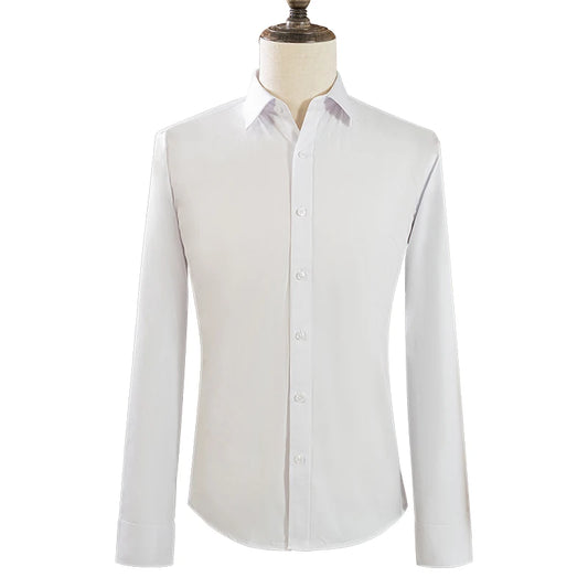 White Slim-Fit Wedding Shirt — product image 2