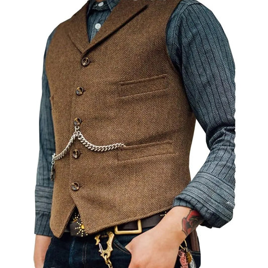 Herringbone Suit Waistcoat — product image 1