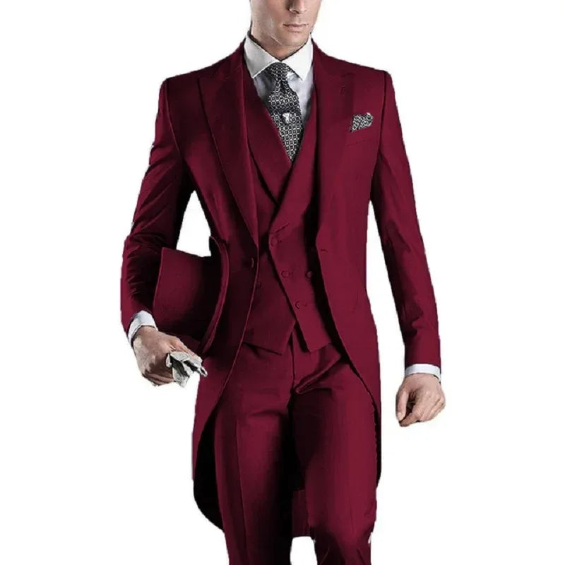 Charcoal Grey Three-Piece Business Suit | Classic Gents