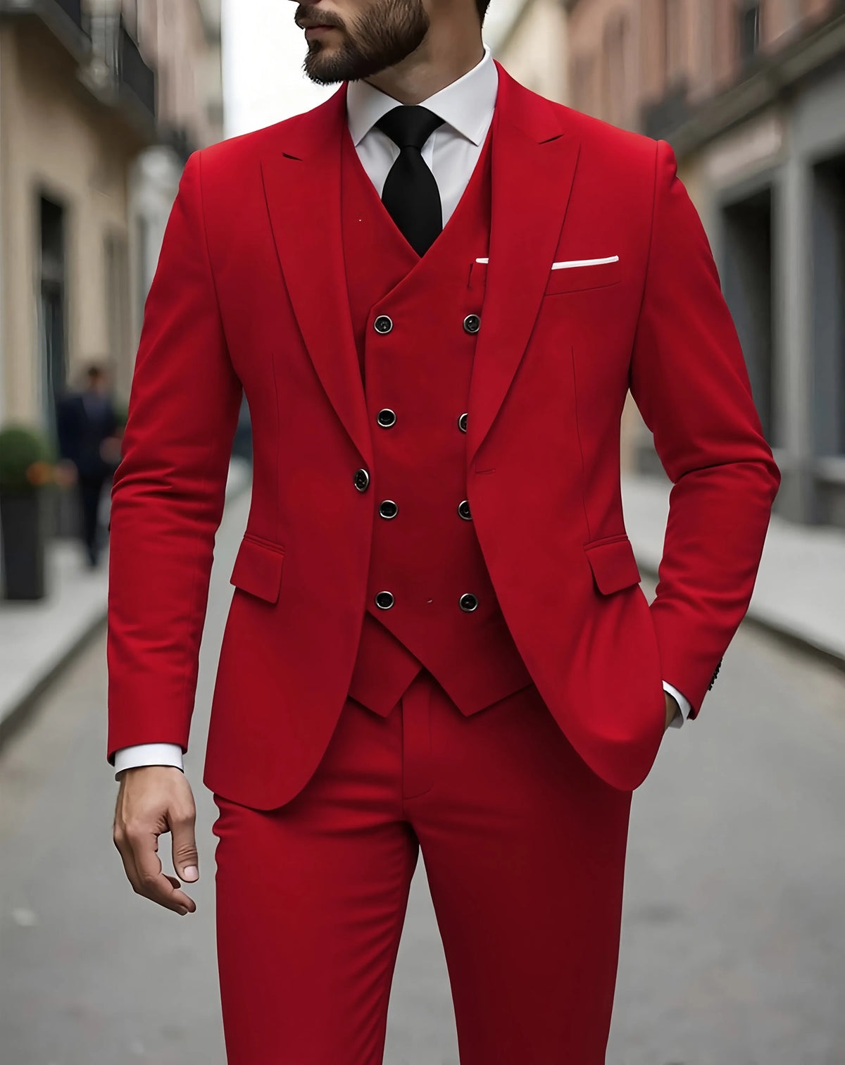 Slim-Fit Notched-Lapel Three-Piece Suit — product image 8