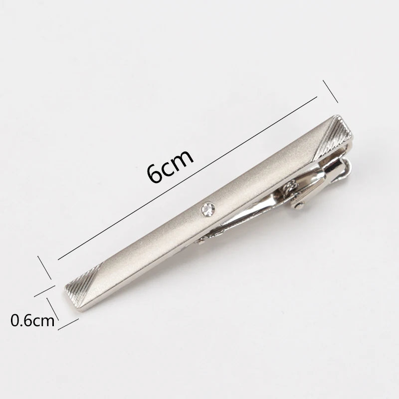 Patterned Silver Tone Tie Clip | Classic Gents