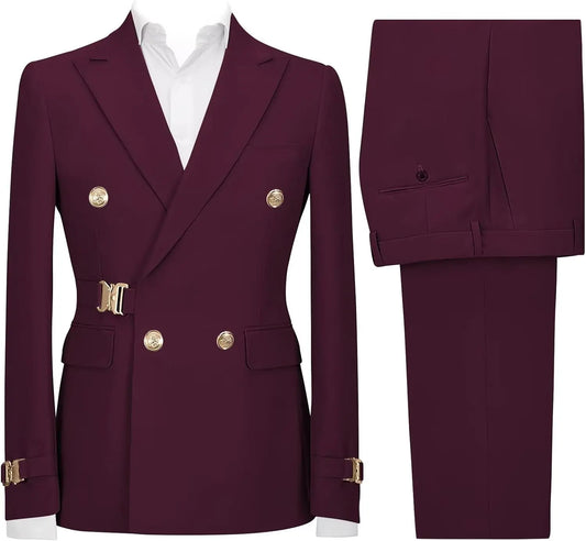 Slim-Fit Double-Breasted Suit — product image 1