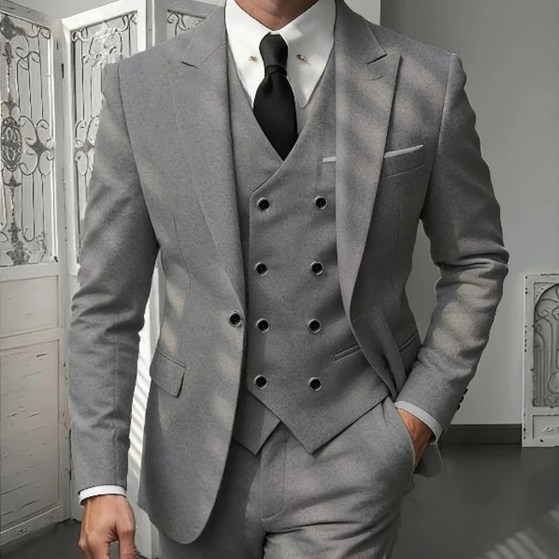 Slim-Fit Notched-Lapel Three-Piece Suit — product image 3