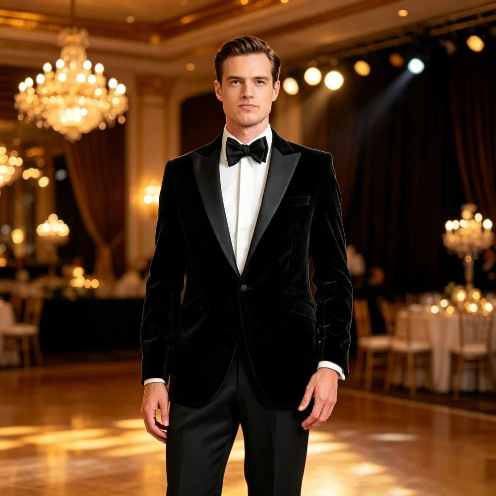 Velvet Peak-Lapel Blazer — product image 4
